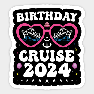 Birthday Cruise Squad Birthday Party Tee Cruise Squad 2024 Sticker